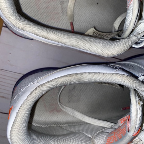 White Nike Air Force 1’s with Multicolor Marble - Picture 3 of 5